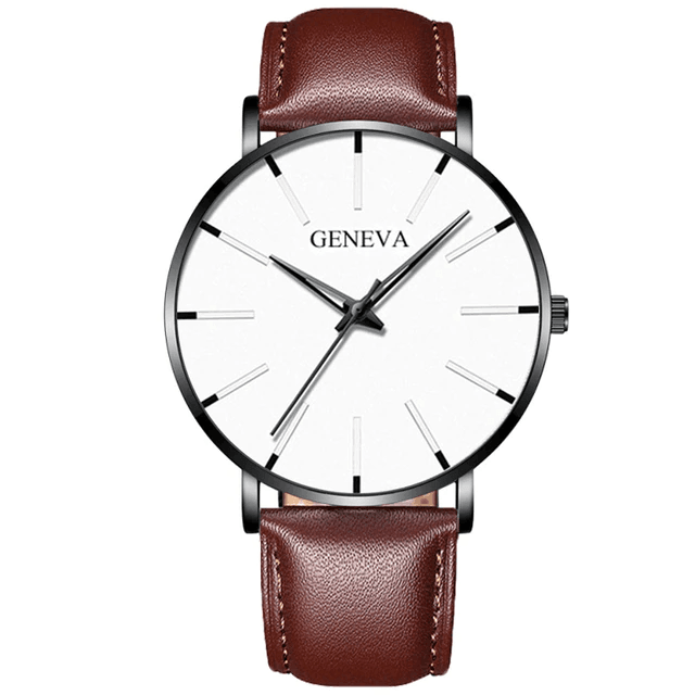 Reloj de Hombre en Cuero - Geneva