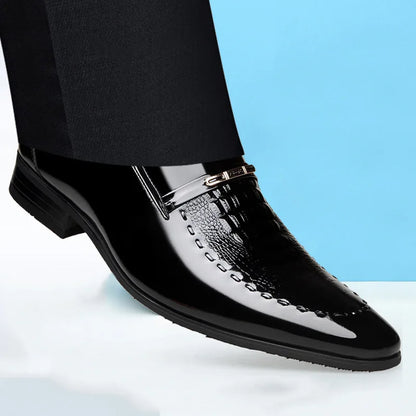 Zapatos de lujo para hombres de negocios con punta estrecha