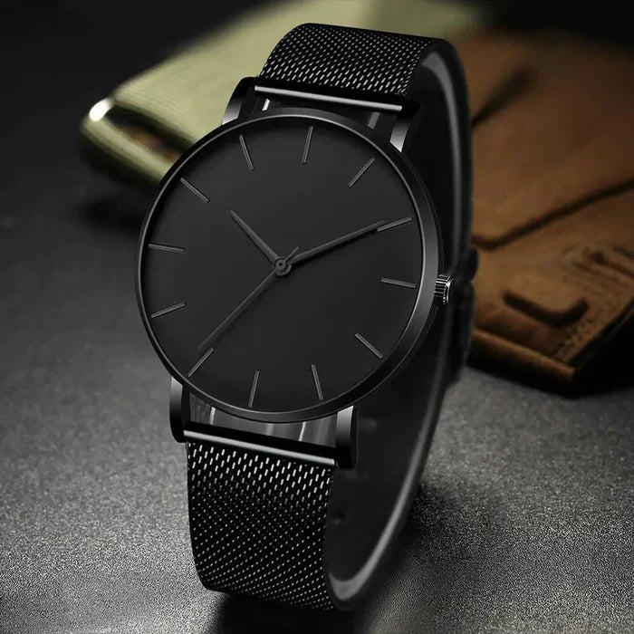 Reloj de lujo Curren Quartz + Reloj All Black Gratis